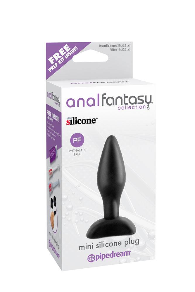 Pipedream Anal Fantasy Silicone Plug Black Assorted Sizes