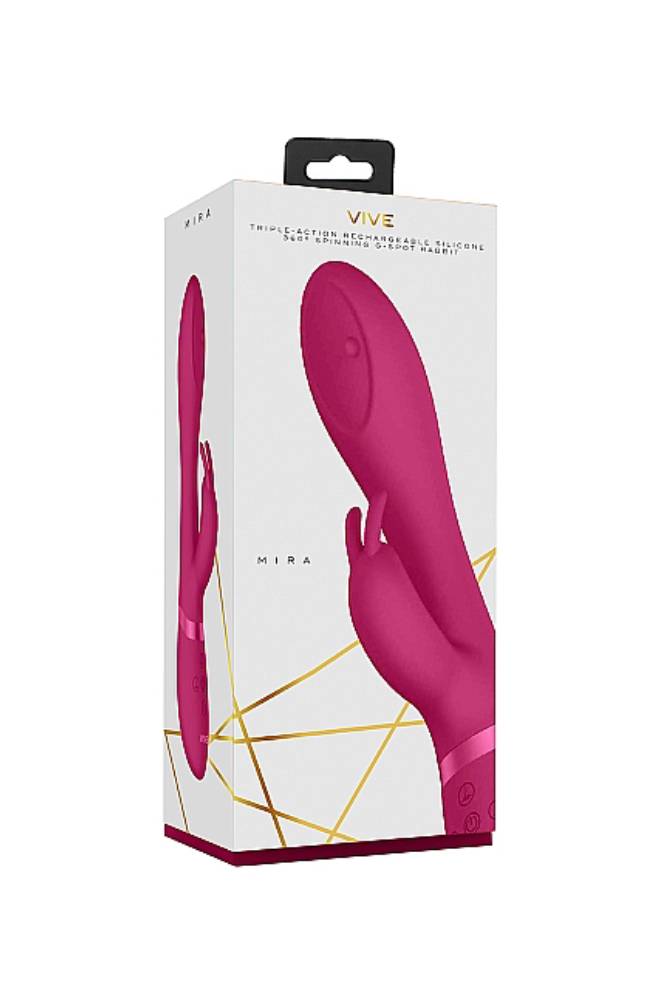 Shots Toys - VIVE - Mira  Spinning G-Spot Rabbit - Pink - Stag Shop