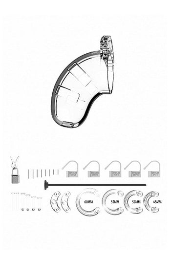 ManCage by Shots Toys - Model 15 Cock Cage & Plug - 3.5 Inch - Clear - Stag Shop