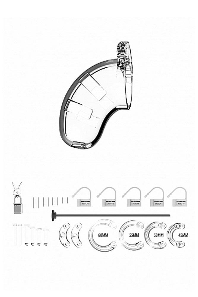 ManCage by Shots Toys - Model 16 Cock Cage & Plug - 4.5 Inch - Clear - Stag Shop