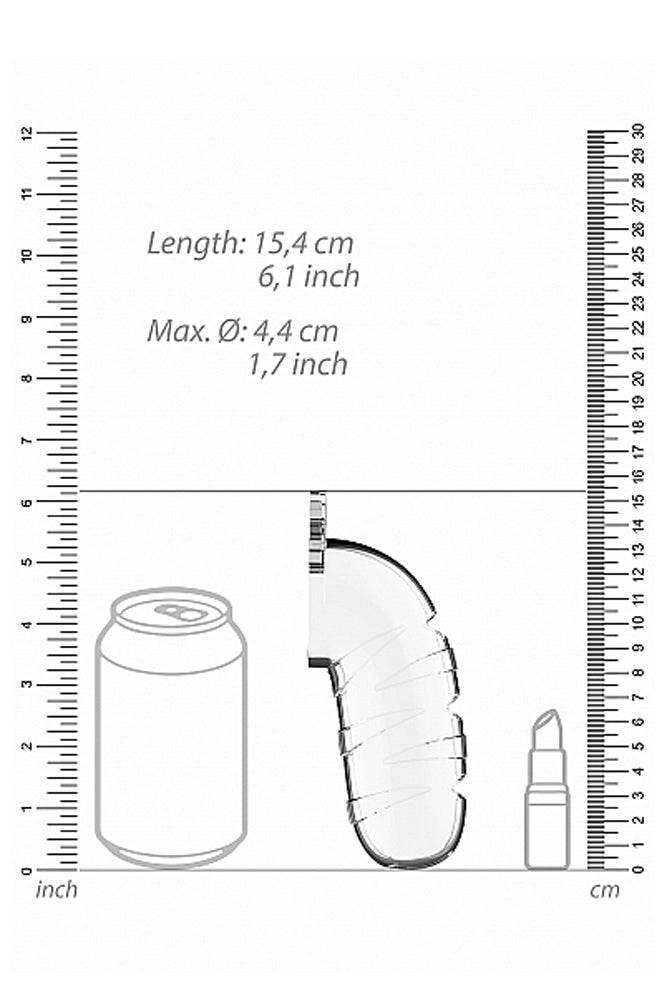 ManCage by Shots Toys - Model 17 Cock Cage & Plug - 5.5 Inch - Clear - Stag Shop