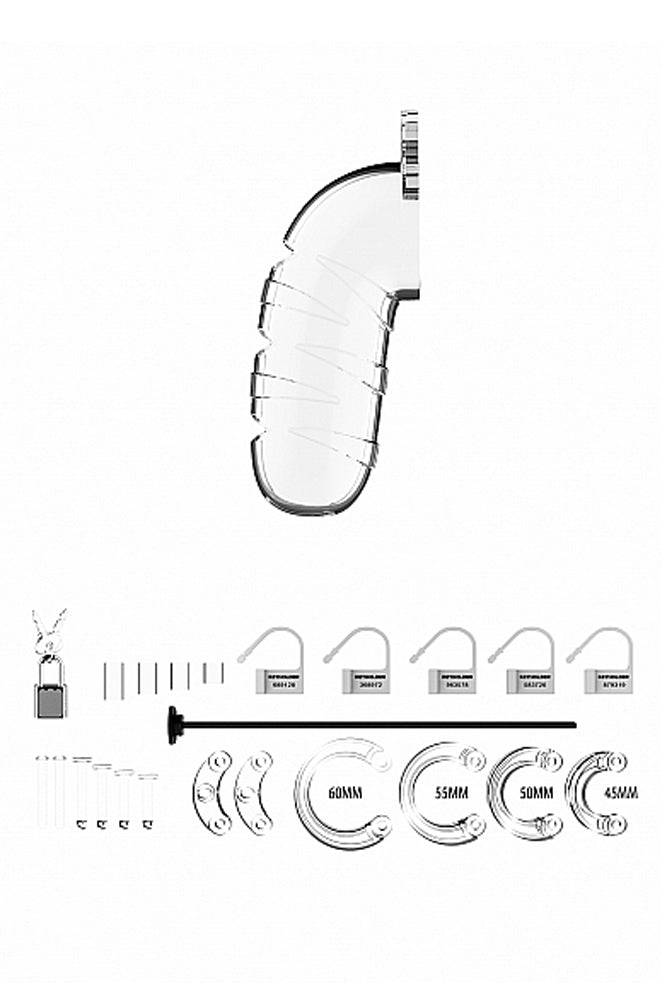 ManCage by Shots Toys - Model 17 Cock Cage & Plug - 5.5 Inch - Clear - Stag Shop