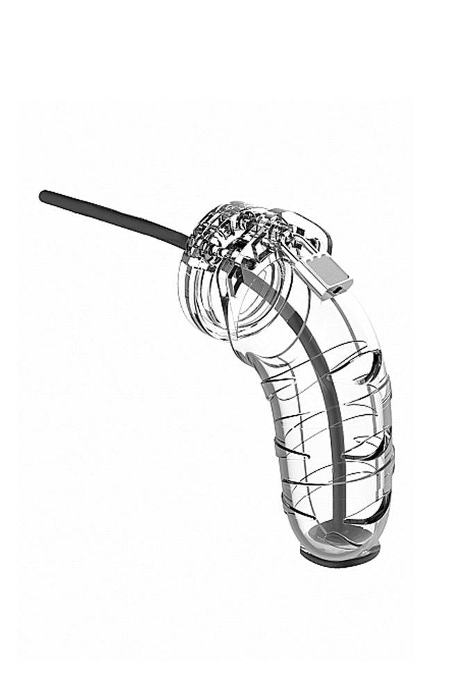 ManCage by Shots Toys - Model 17 Cock Cage & Plug - 5.5 Inch - Clear - Stag Shop