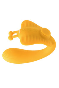 Thumbnail for Evolved - The Monarch Wearable Vibrator with Removeable Shaft - Yellow - Stag Shop