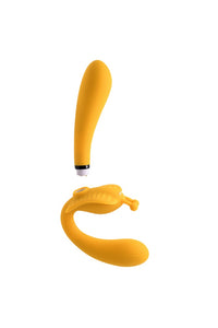 Thumbnail for Evolved - The Monarch Wearable Vibrator with Removeable Shaft - Yellow - Stag Shop