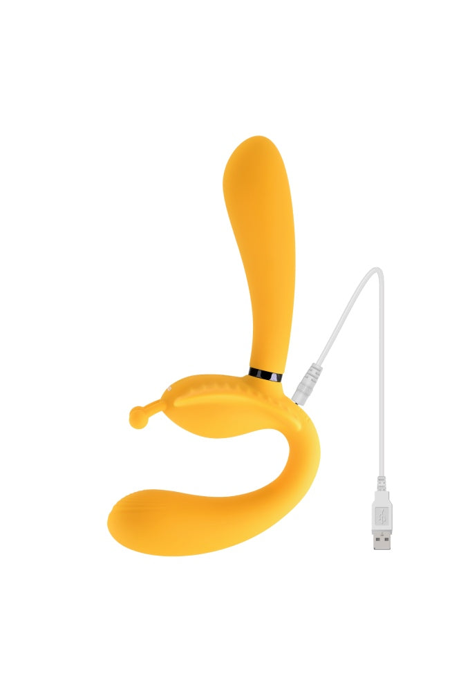 Evolved - The Monarch Wearable Vibrator with Removeable Shaft - Yellow - Stag Shop