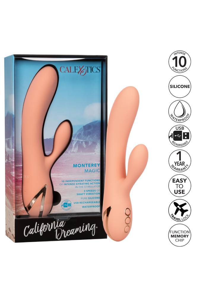 Cal Exotics - California Dreaming - Monterey Magic - Dual Vibrator - Orange - Stag Shop