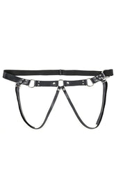 Sportsheets - Montero -  Unisex Adjustable Strap On Harness - Black/Silver - Stag Shop