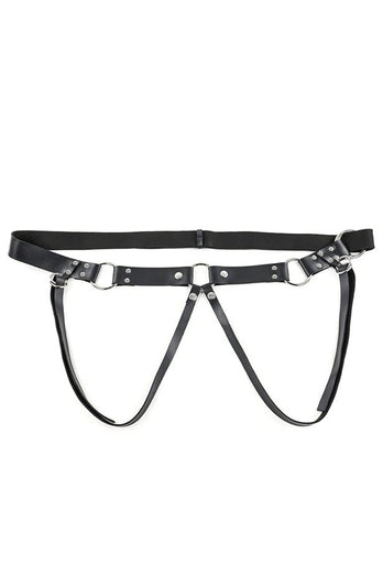 Sportsheets - Montero -  Unisex Adjustable Strap On Harness - Black/Silver - Stag Shop