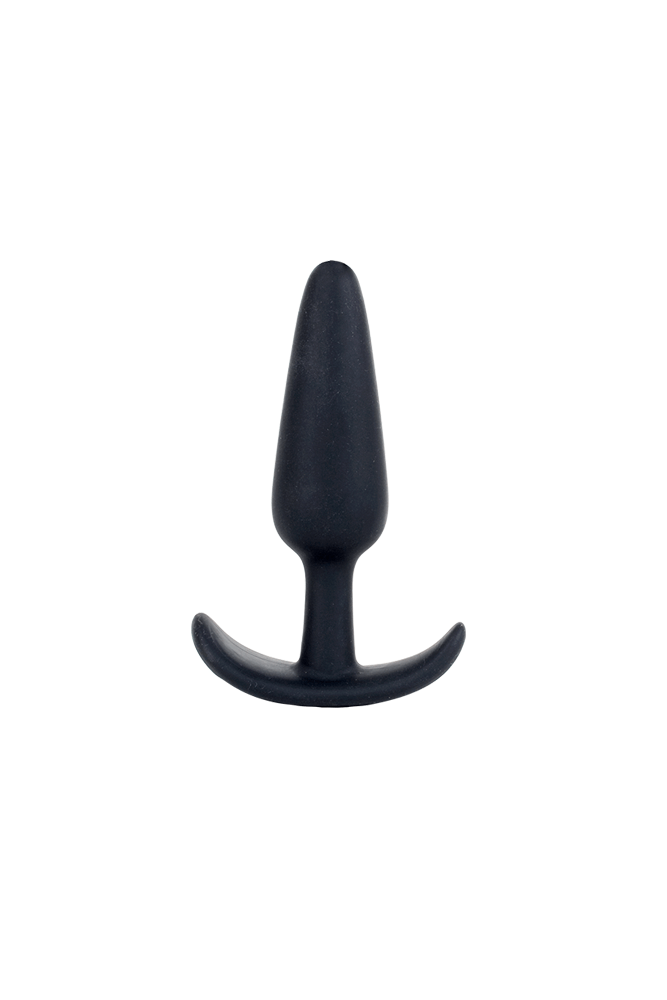 Doc Johnson - Mood - Naughty 1 Silicone Butt Plug - Black - Assorted Sizes - Stag Shop