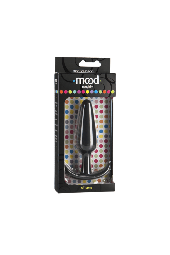 Doc Johnson - Mood - Naughty 1 Silicone Butt Plug - Black - Assorted Sizes - Stag Shop