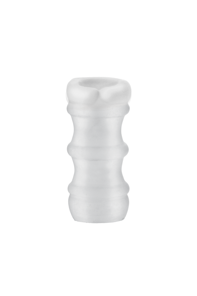 Doc Johnson - Mood - Pleaser Stroker With Massage Beads - Frost - Stag Shop
