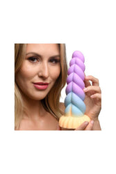 XR Brands - Creature Cocks - Mystique Silicone Unicorn Dildo - Multicolour - Stag Shop