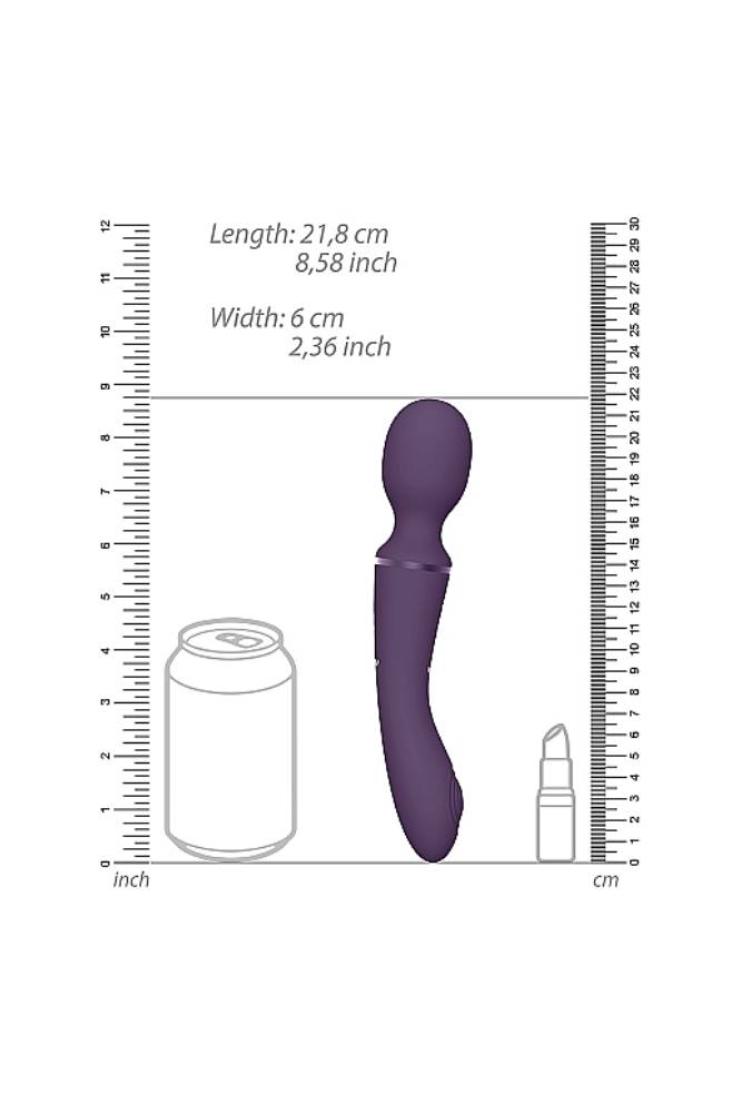 Shots Toys - VIVE - Nami Air Pulse Wave & Vibrating Wand - Purple - Stag Shop