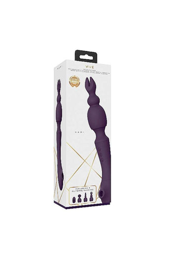 Shots Toys - VIVE - Nami Air Pulse Wave & Vibrating Wand - Purple - Stag Shop