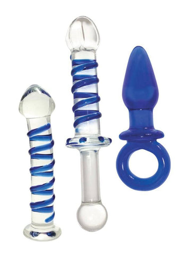 Nobu - Glass Gems Anal Play Kit - Blue - Stag Shop