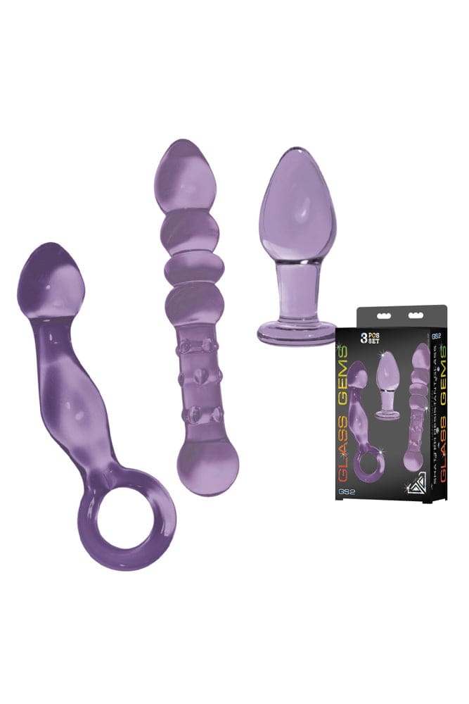 Nobu - Glass Gems Anal Play Kit - Purple - Stag Shop