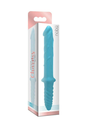 Nobu - Charms S.3 Silicone Double Ended Dong - Blue - Stag Shop