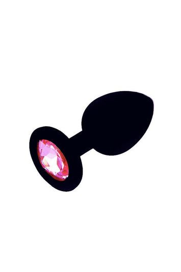 Nobu - FC3 Silicone Plug with Jewel - Large - Black - Stag Shop