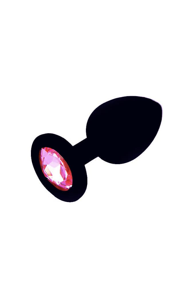 Nobu - FC3 Silicone Plug with Jewel - Large - Black - Stag Shop