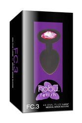 Nobu - FC3 Silicone Plug with Jewel - Large - Black - Stag Shop