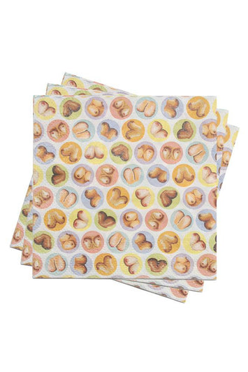 Little Genie - Candyprints - Mini Boob Napkins - 8 pack - Stag Shop