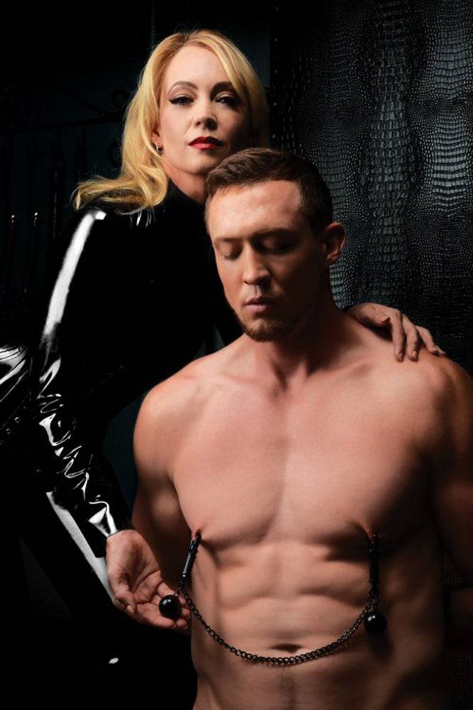 XR Brands - Mistress by Isabella Sinclaire - Nipple Clamps w/ Ball Weights & Chain - Stag Shop