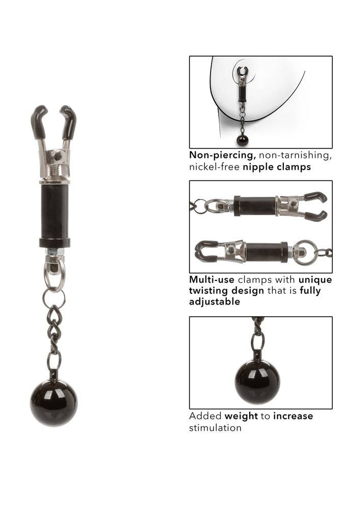 Cal Exotics - Nipple Grips - Weighted Twist Nipple Clamps - Stag Shop