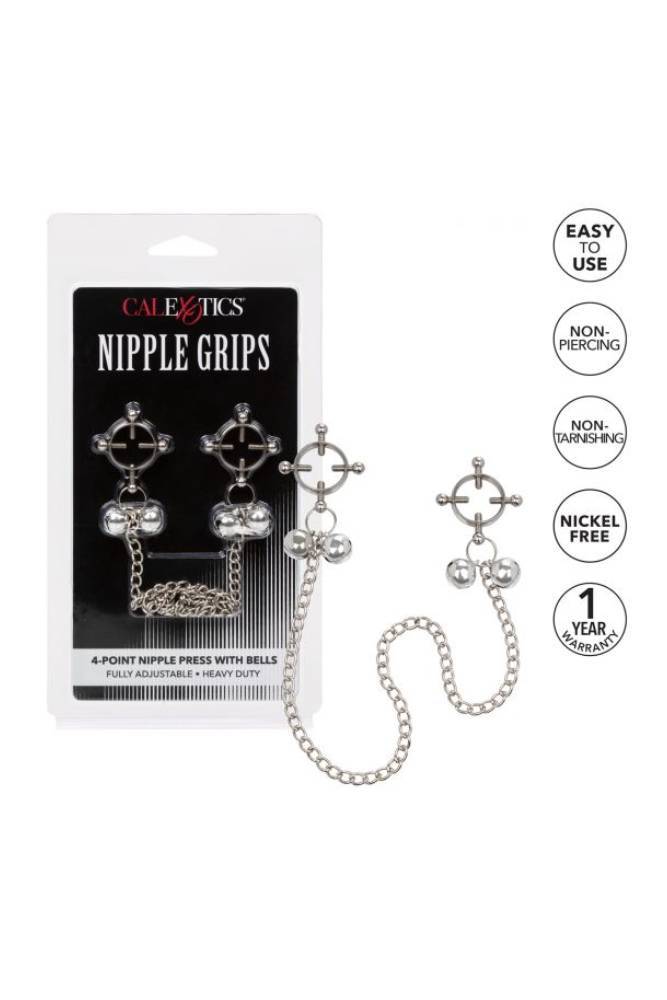 Cal Exotics - Nipple Grips - 4 Point Nipple Press - Bells - Stag Shop