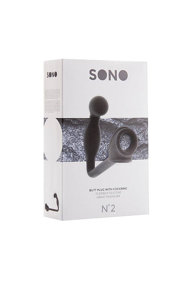 Shots Toys - Sono - No. 2 Butt Plug With Cockring - Black - Stag Shop