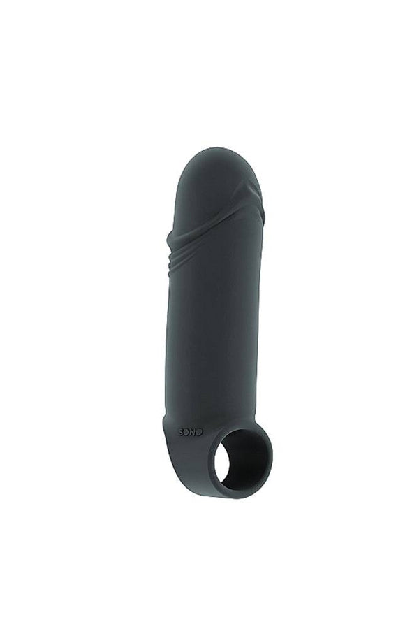 Shots Toys - Sono - No.35 Stretchy Thick Penis Extension - Grey - Stag Shop