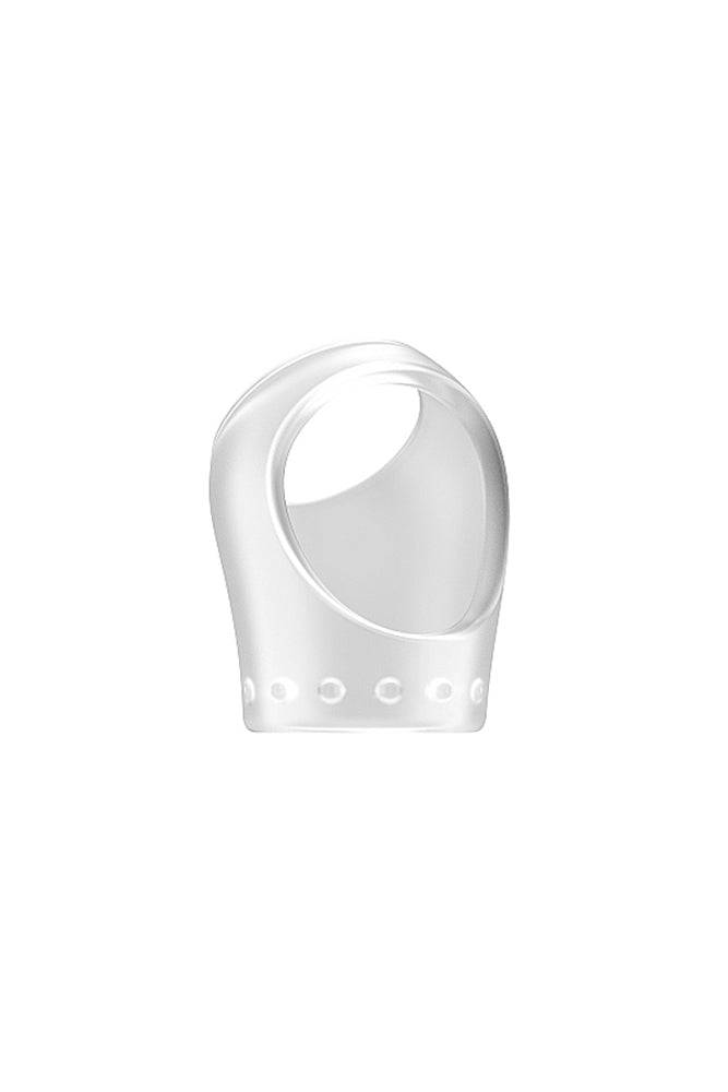 Shots Toys - Sono - No.45 Cockring & Ball Strap - Clear - Stag Shop