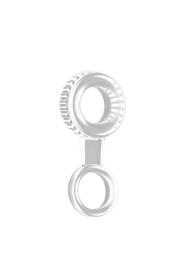 Shots Toys - Sono - No.47 Cockring & Ball Strap - Clear - Stag Shop