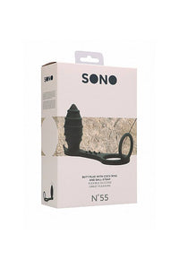 Thumbnail for Shots Toys - Sono - No.55 Butt Plug With Cockring And Ball Strap - Black - Stag Shop