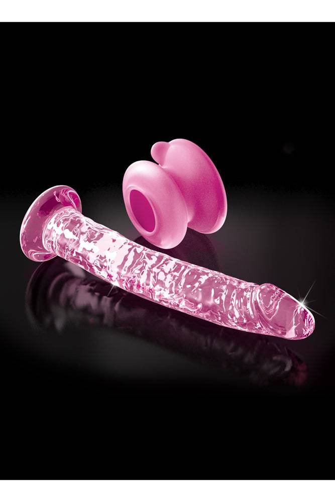 Pipedream - Icicles - No. 86 - Realistic Suction Cup Glass Dildo - Pink - Stag Shop