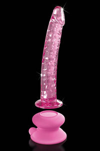 Thumbnail for Pipedream - Icicles - No. 86 - Realistic Suction Cup Glass Dildo - Pink - Stag Shop