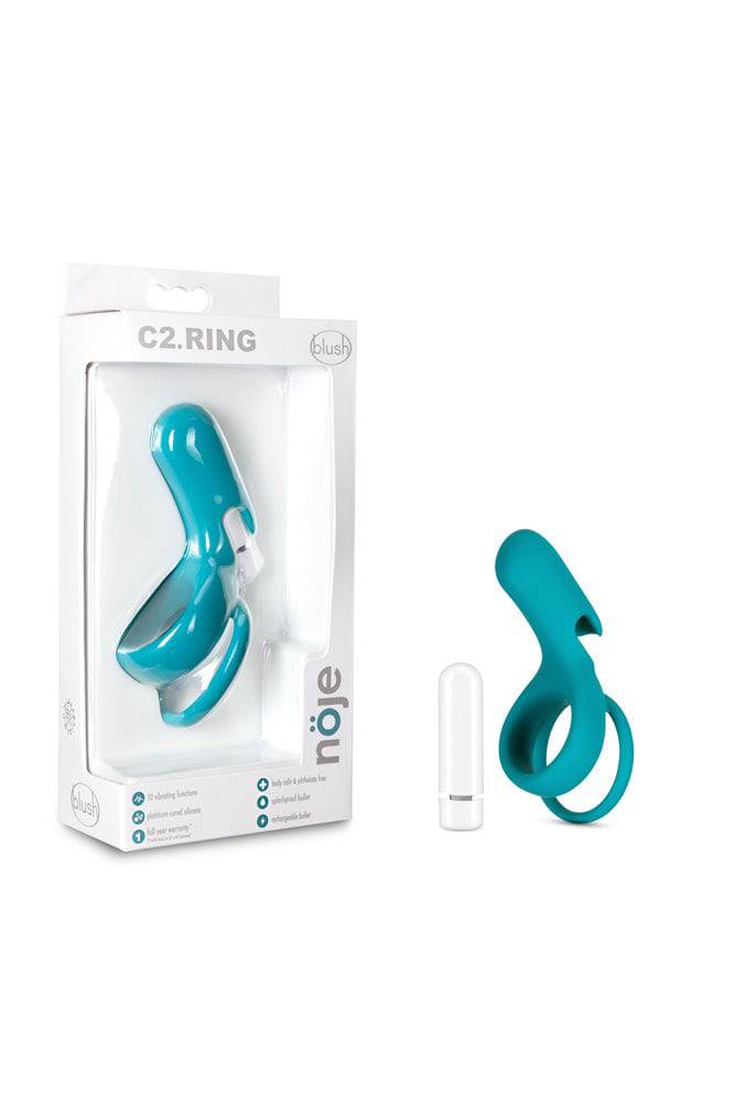 Blush Novelties - Noje - C2 Juniper Vibrating Cock Ring - Teal - Stag Shop