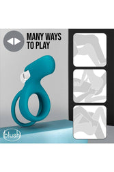 Blush Novelties - Noje - C2 Juniper Vibrating Cock Ring - Teal - Stag Shop