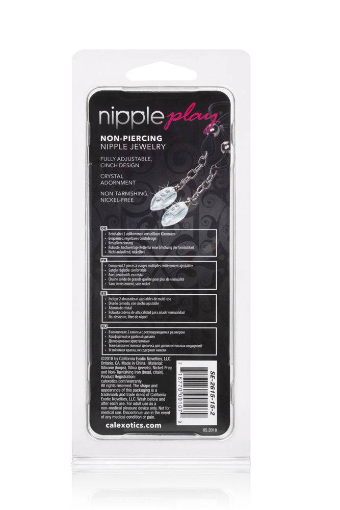 Cal Exotics - Nipple Play - Non-Piercing Nipple Jewelry - Crystal Teardrop - Stag Shop