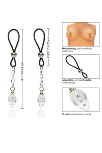 Thumbnail for Cal Exotics - Nipple Play - Non-Piercing Nipple Jewelry - Crystal Teardrop - Stag Shop