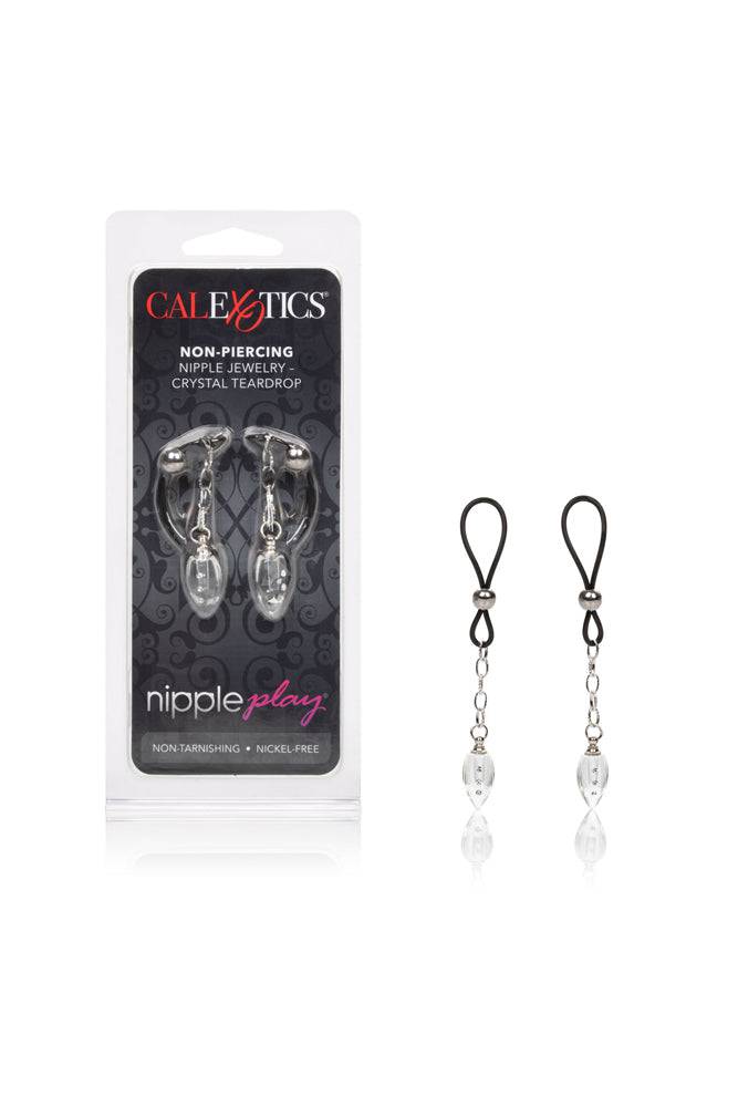 Cal Exotics - Nipple Play - Non-Piercing Nipple Jewelry - Crystal Teardrop - Stag Shop