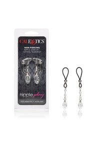 Thumbnail for Cal Exotics - Nipple Play - Non-Piercing Nipple Jewelry - Crystal Teardrop - Stag Shop