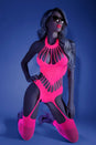 Fantasy Lingerie - Glow - No Promises Bodystocking - Neon Pink - OS - Stag Shop