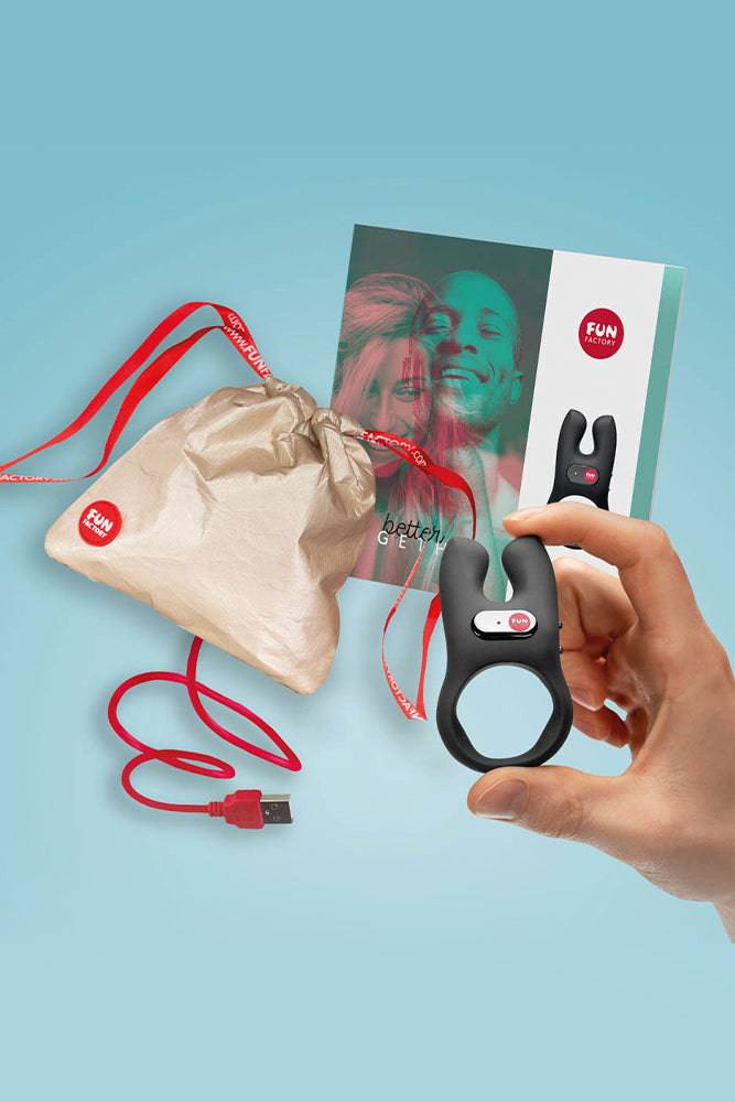 Fun Factory - NŌS Vibrating Cock Ring - Black - Stag Shop