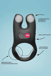 Fun Factory - NŌS Vibrating Cock Ring - Black - Stag Shop
