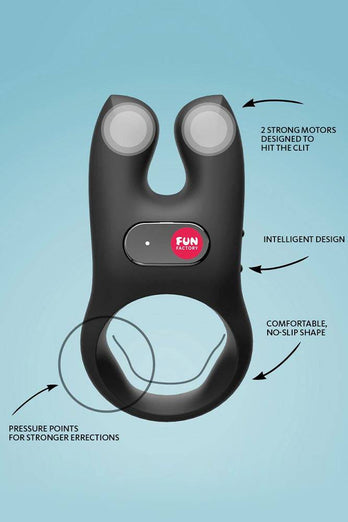 Fun Factory - NŌS Vibrating Cock Ring - Black - Stag Shop