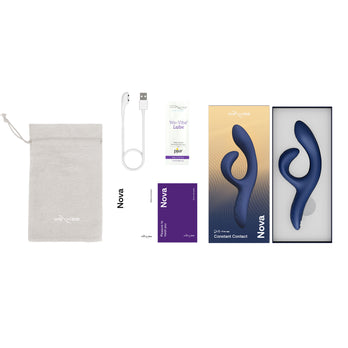 DON'T UNDRAFT TIL MAY We-Vibe - Nova 2 Flexible Rabbit Vibrator - Navy - Stag Shop