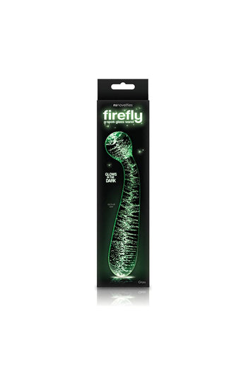NS Novelties - Firefly - Glass Glow in the Dark G-Spot Wand - Clear/Glow - Stag Shop