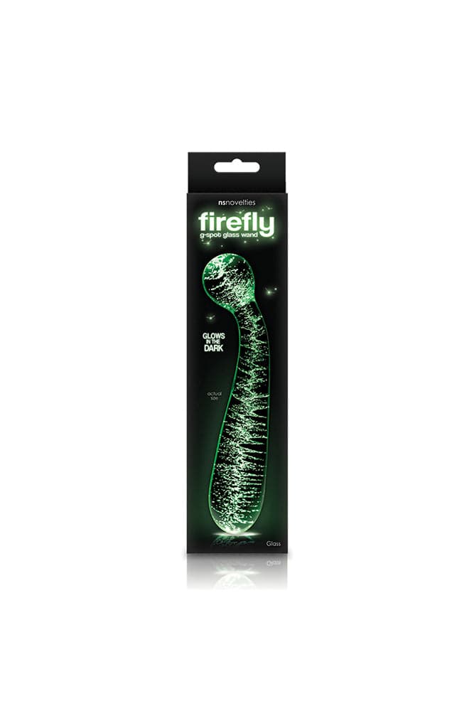 NS Novelties - Firefly - Glass Glow in the Dark G-Spot Wand - Clear/Glow - Stag Shop