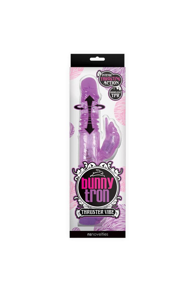 NS Novelties - BunnyTron Thruster Vibrator - Purple - Stag Shop